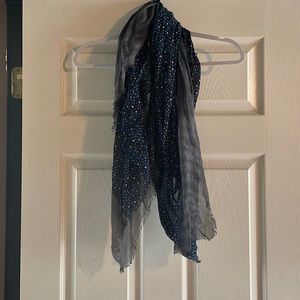 Black and blue heart and striped scarf